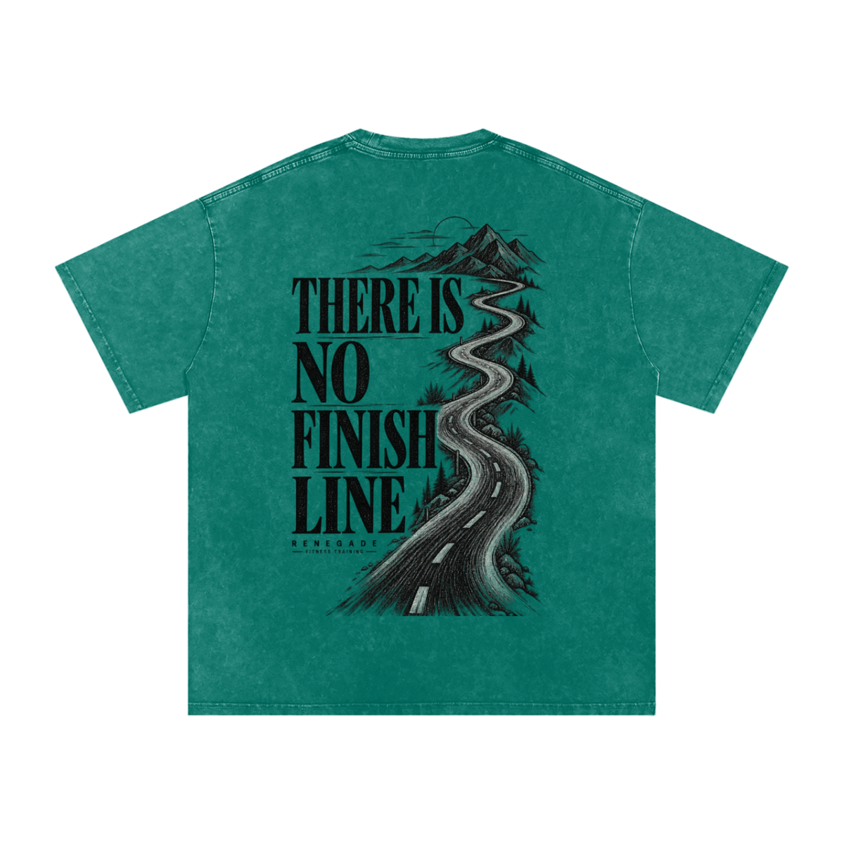 Nofinishline,tshirt,oversized,green,cotton