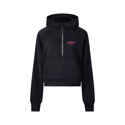 Risk None Gain None Renegade Cropped Half-Zip Hoodie