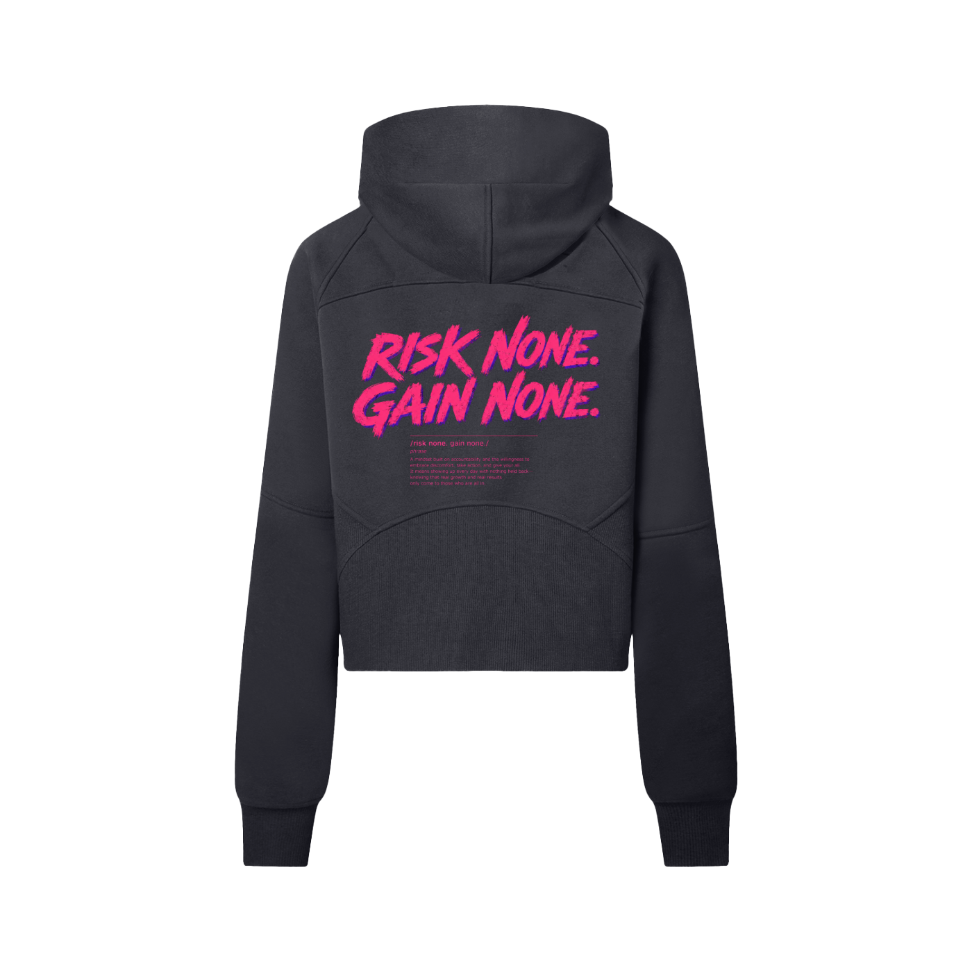 Risk None Gain None Renegade Cropped Half-Zip Hoodie
